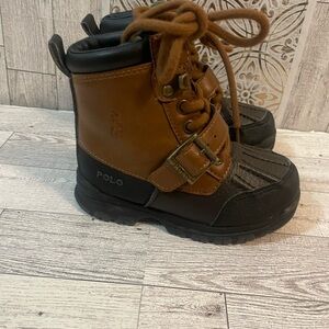 Polo by Ralph Lauren Kids Tan and Black Boots